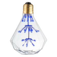 Ecolicht 20130610001 Ampoule Déco Diamant Bleu E27 - Ø95x136mm