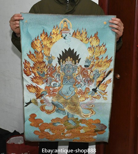 Old tibet cloth silk - cloth, mahakala