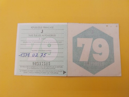 Ancienne vignette fiscale