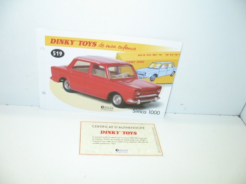 Fiche certif dinky toys - 1, +