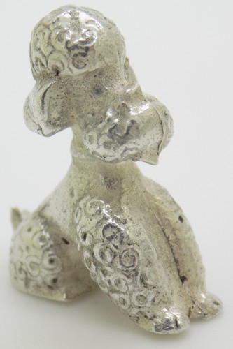 Figurine caniche argent massif - caniche,
