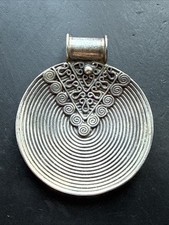 Ancien Pendentif Argent Massif