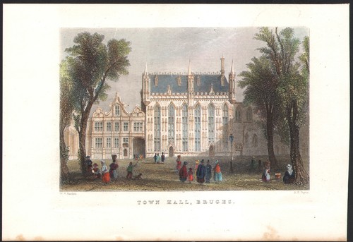 1840 gravure aquarellée - 1840,