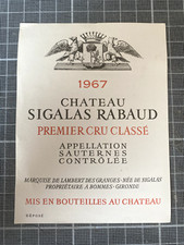 Etiquette vin de Sauternes