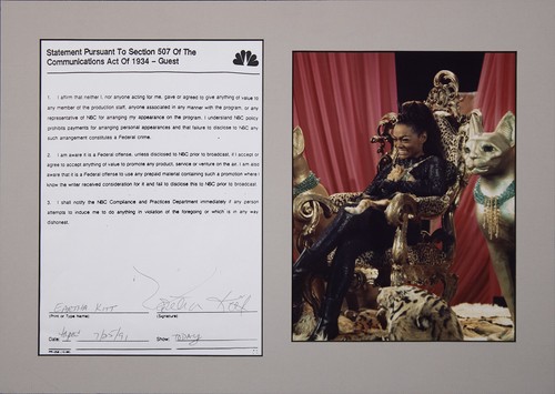 Eartha kitt document signed - kitt,