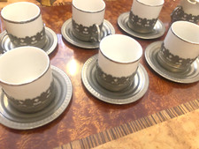 LANCIENNE TASSE LITRON A CAFE EN PORCELAINE BAVARIA SOUS TASSE 6 TASSE