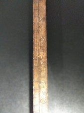 Ancien demi mètre en bois gradué pour mesure de tissus