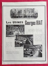 Publicité Presse Automobile Usine Georges IRAT - Réveil JAZ - Auto VERMOREL 1923