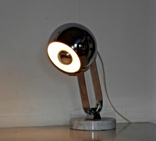 Superbe Lampe Eye Ball années 70's Chrome et marbre Déco Design Top Space Age