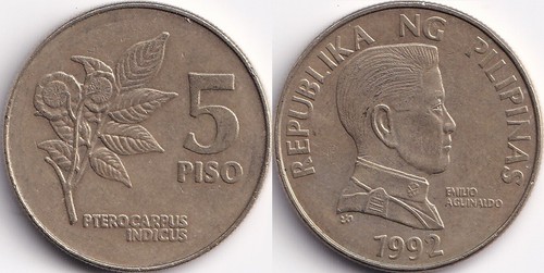 Piso 1992 philippines - 5,