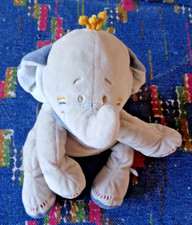 SB1/ DOUDOU PELUCHE  NOUKIES ELEPHANT BLEU GRIS BAO 20 CM KOM9