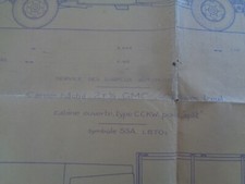 1945 . PLAN CAMION BACHE  2T 