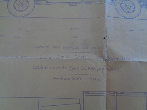 1945 plan camion bache - 1945, .