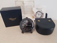  REVEIL CHOPARD.NOIR BRILLANT.HAPPY SPORT. PENDULETTE . ACIER INOXYDABLE