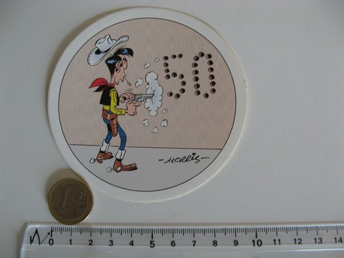 Autocollant lucky luke 50 - autocollant, bd