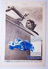 Publicité 601 PEUGEOT