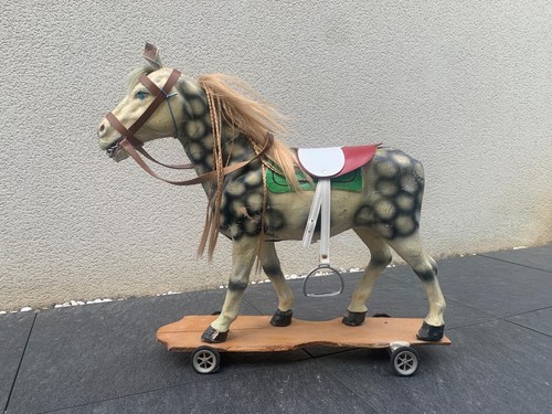 Ancien jouet cheval sur - cheval,