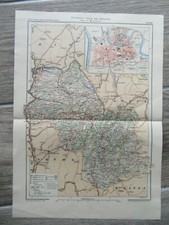  CARTE COULEURS 1900 ISERE