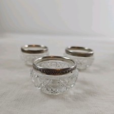 Salerons En Cristal Taillé Et