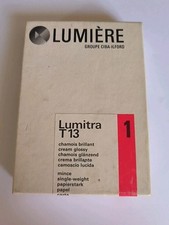 Ancien Papier Photo Lumière Lumita T 13 8.9/12.7 Chamois Brillant Mince