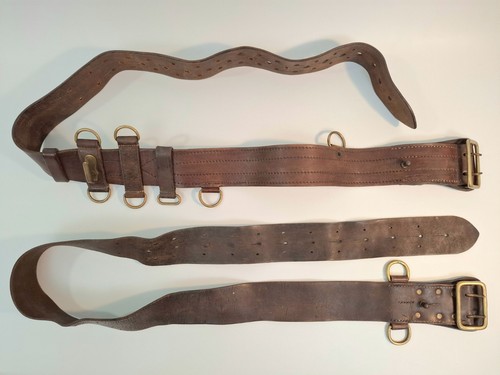 Ceinturon cuir officier - cuir, ww1