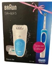 Braun Silk Epil 5 + Oral-B Vitality Électrique Brosse à Dents Beauté Set Neuf (