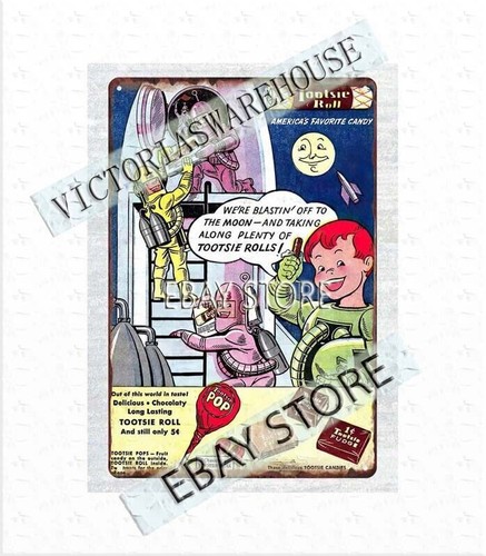 Tin wall art 1954 tootsie - wall,