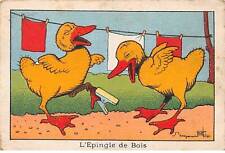 Chromos -COR12502 - Canards - Etendoir à linge - Epingle à bois - 10x7cm env