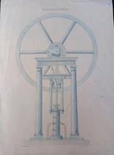 Dessin machine vapeur 1874 - à,