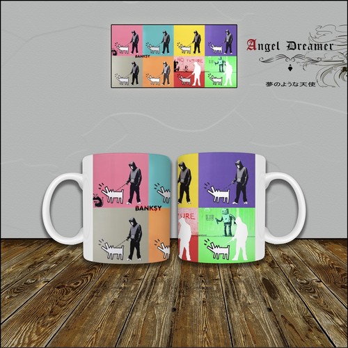Mug tasse banksy pop - banksy, chien