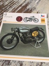 CZ 125 cm3 type 852 1954 Carte moto Collection Atlas Tchécoslovaquie