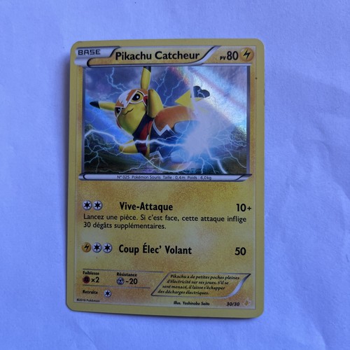 Carte pokemon pikachu catcheur - pikachu,