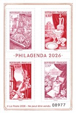 Bloc Métiers d'art, neuf, du Philagenda 2026 - Salon philatélique d'automne 2025
