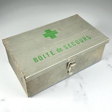 Boîte de secours en métal RMC vintage ancienne pharmacie trousse médicale