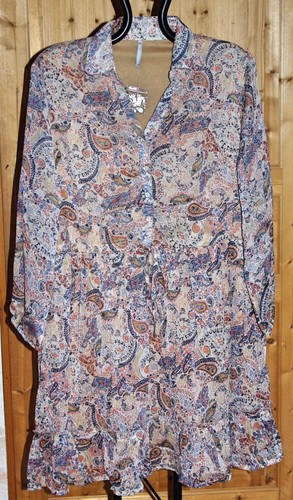 Robe chemisier volantée voile