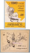 ● Ets FEINTECHNIK-AG Le Himo type 56 - Hombourg (Sarre - Allemagne) publicité BP