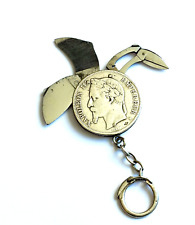 Onglier Couteau Ancien Eloi Pernet Argent Napoléon III Vintage Silver Coin Knife