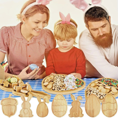 Grand plateau assiette - grand, bois