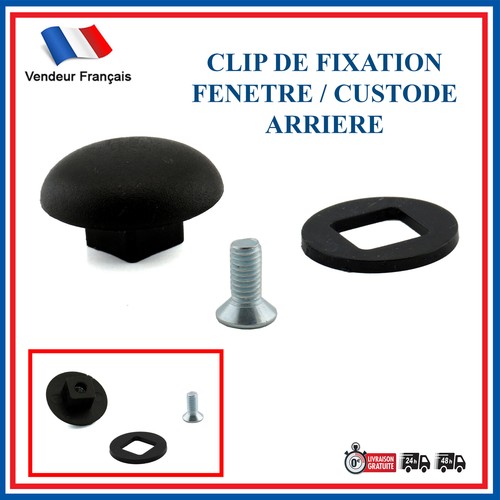 Clip fixation custode vitre - clip,