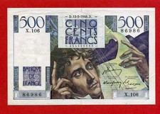 ( Ref: X.106) 500 FRANCS CHATEAUBRIAND 13/05/1948 (DATE TRÈS RARE) SUP