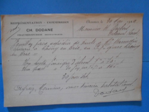 Lettre ancienne dodane - lettre,