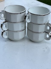 6 TASSES A CAFE BISTROT VINTAGE: MEHUN GRENOBLE (genre APILCO) VERT ET OR . TBE