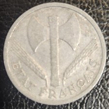 piece 1 franc aluminum trés rare de 1943