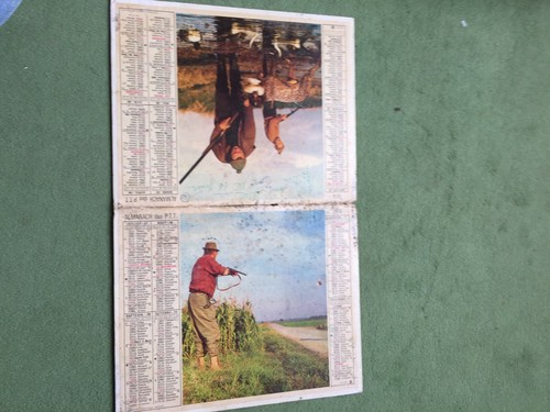 Calendrier almanach ptt 1974 - almanach,