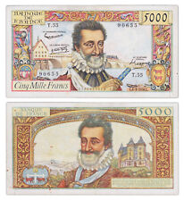 5000 FRANCS 1958 FRANCE -
