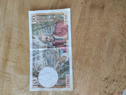 Billet francs voltaire ttb - 10,