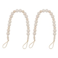  2pcs porte-rideaux décoratifs porte-rideaux de rideau de bois de bois STRAPS