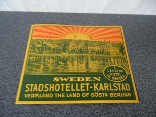 Vintage etiquette hotel - hotel, valise