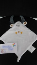 doudou plat cerf renne blanc