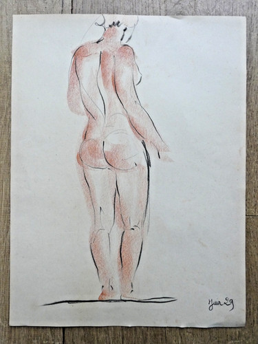 Dessin ancien nu - dessin, (1929)